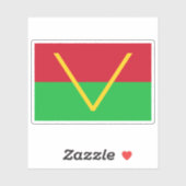 Vlag van Zuid-Kasai (1960–1962) Sticker (Vel)