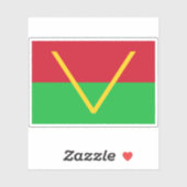 Vlag van Zuid-Kasaï, Afrika Sticker (Vel)