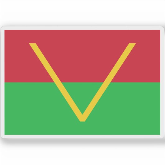 Vlag van Zuid-Kasaï, Afrika Sticker (Voorkant)