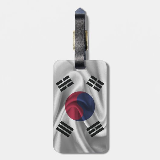 Vlag van Zuid-Korea Bagagelabel (Achterkant verticaal)