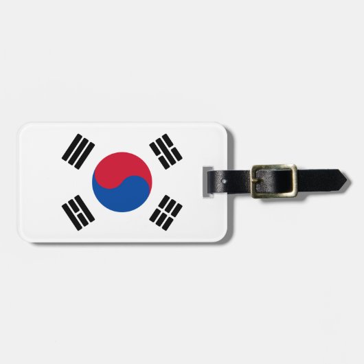 Vlag van Zuid-Korea Bagagelabel (Voorkant horizontaal)