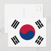Vlag van Zuid-Korea Briefkaart (Voorkant / Achterkant)