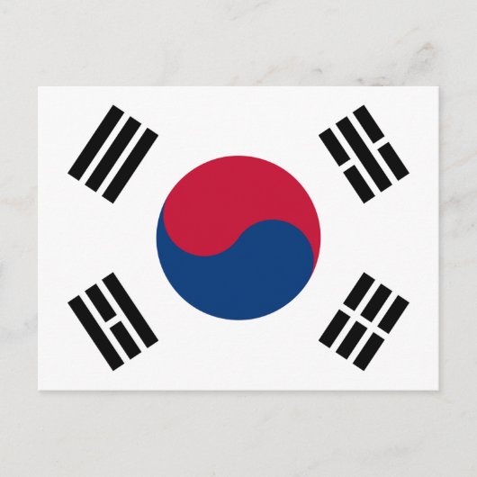 Vlag van Zuid-Korea Briefkaart (Voorkant)