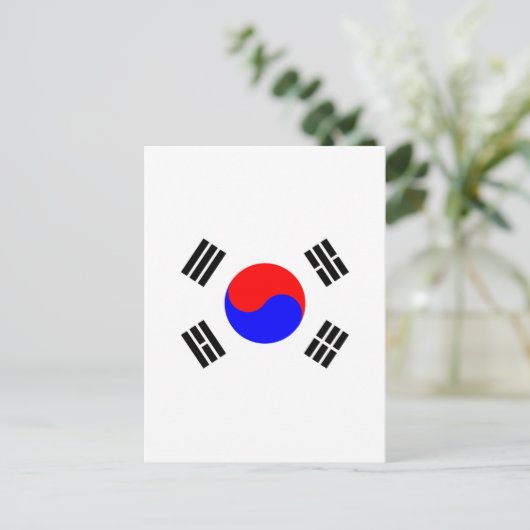 Vlag van Zuid-Korea Briefkaart (Staand voorkant)