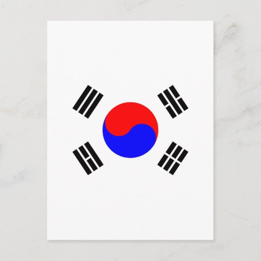 Vlag van Zuid-Korea Briefkaart (Voorkant)