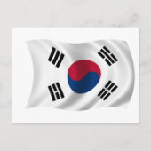 Vlag van Zuid-Korea Briefkaart (Voorkant)