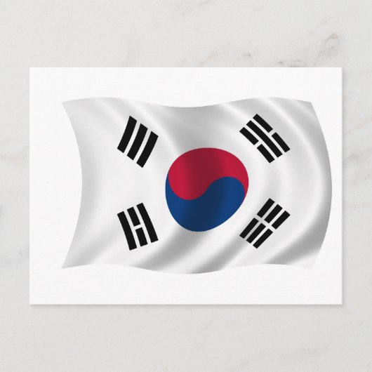 Vlag van Zuid-Korea Briefkaart (Voorkant)