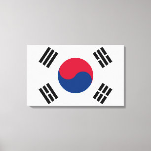 Vlag van Zuid-Korea Canvas Afdruk