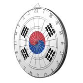 Vlag van Zuid-Korea Dartbord (Voorkant Rechts)