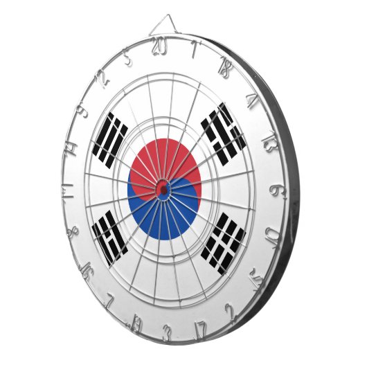 Vlag van Zuid-Korea Dartbord (Voorkant Rechts)