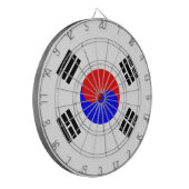 Vlag van Zuid-Korea Dartbord (Voorkant Links)