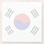 Vlag van Zuid-Korea Glazen Onderzetter (Achterkant)