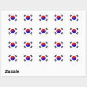 Vlag van Zuid-Korea Hart Sticker (Vel)