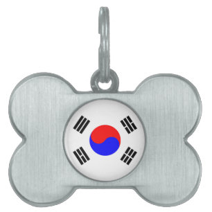 Vlag van Zuid-Korea Huisdieren Naamplaatje