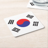 Vlag van Zuid-Korea Kartonnen Onderzetters (Schuin)