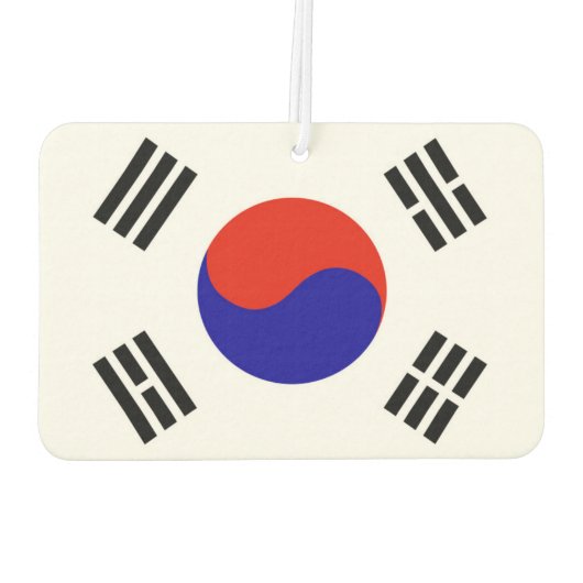 Vlag van Zuid-Korea Luchtverfrisser (Achterkant)