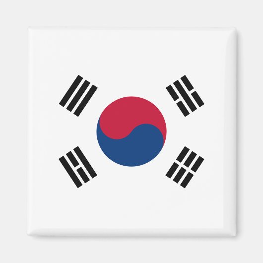 Vlag van Zuid-Korea Magneet (Voorkant)