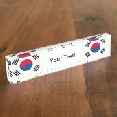 Vlag van Zuid-Korea Naambordje (Zijkant)
