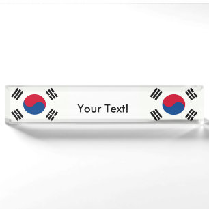 Vlag van Zuid-Korea Naambordje