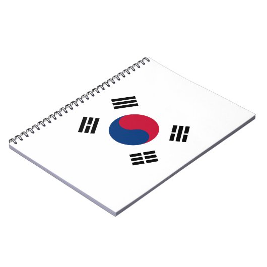Vlag van Zuid-Korea Notitieboek (Linkerzijde)