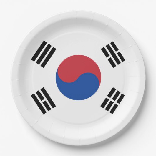 Vlag van Zuid-Korea Papieren Bordje (Voorkant)