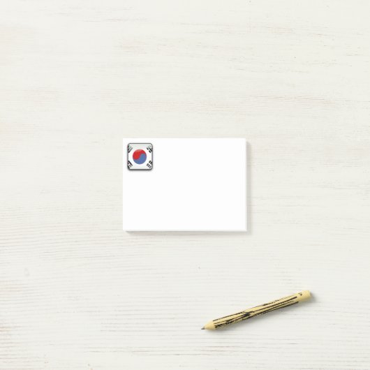 Vlag van Zuid-Korea Post-it® Notes (Op bureau)