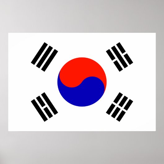 Vlag van Zuid-Korea Poster (Voorkant)