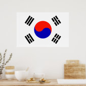 Vlag van Zuid-Korea Poster (Keuken)