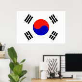 Vlag van Zuid-Korea Poster (Thuiskantoor)