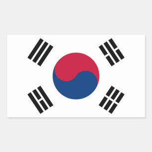 Vlag van Zuid-Korea Rechthoekige Sticker