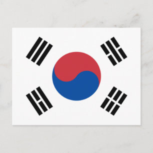Vlag van Zuid-Korea (ROK) Briefkaart