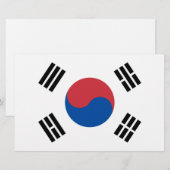 Vlag van Zuid-Korea (ROK) Briefpapier (Voorkant / Achterkant)