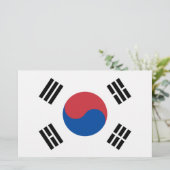 Vlag van Zuid-Korea (ROK) Briefpapier (Staand voorkant)