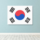 Vlag van Zuid-Korea (ROK) Canvas Afdruk (Insitu (Houten vloer))