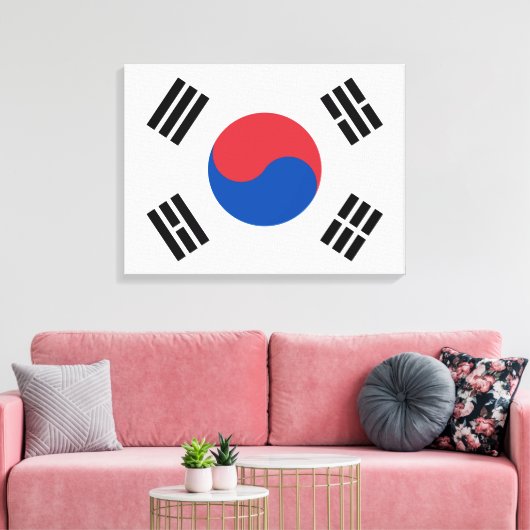 Vlag van Zuid-Korea (ROK) Canvas Afdruk (Insitu (Woonkamer))