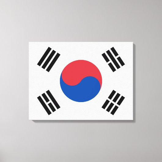 Vlag van Zuid-Korea (ROK) Canvas Afdruk (Voorkant)
