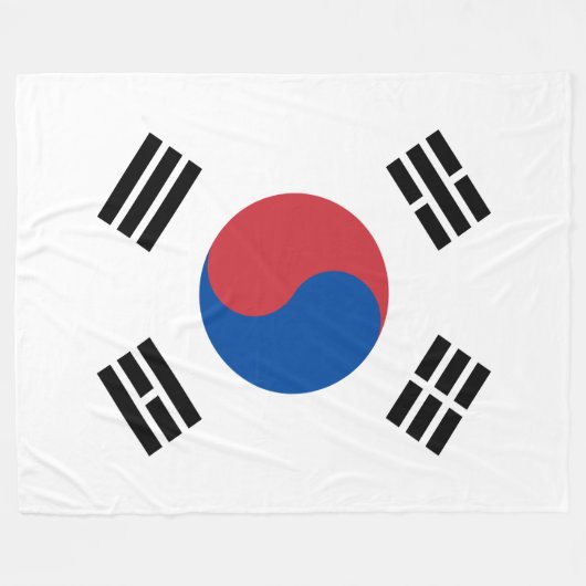 Vlag van Zuid-Korea (ROK) Fleece Deken (Voorkant (Horizontaal))