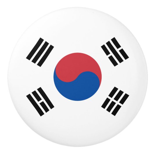 Vlag van Zuid-Korea (ROK) Keramische Knop (Voorkant)