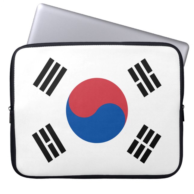 Vlag van Zuid-Korea (ROK) Laptop Sleeve (Voorkant)