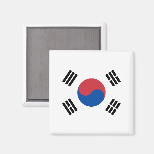 Vlag van Zuid-Korea (ROK) Magneet (Voorkant / Achterkant)