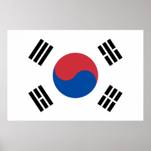 Vlag van Zuid-Korea (ROK) Poster