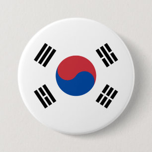 Vlag van Zuid-Korea (ROK) Ronde Button 7,6 Cm