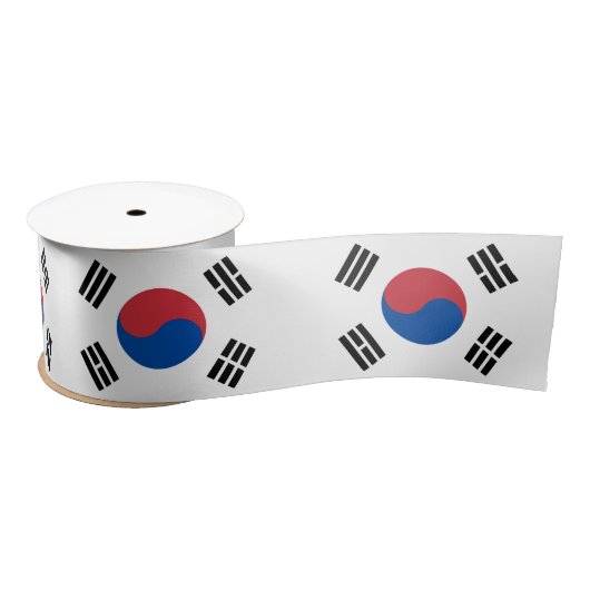 Vlag van Zuid-Korea (ROK) Satijnen Lint (Spoel)