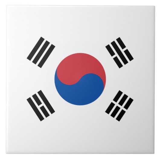 Vlag van Zuid-Korea (ROK) Tegeltje (Voorkant)