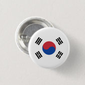 Vlag van Zuid-Korea Ronde Button 3,2 Cm (Voorkant /achterkant)