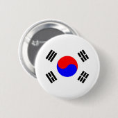 Vlag van Zuid-Korea Ronde Button 5,7 Cm (Voorkant /achterkant)