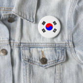 Vlag van Zuid-Korea Ronde Button 5,7 Cm (In situ)