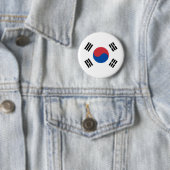 Vlag van Zuid-Korea Ronde Button 5,7 Cm (In situ)