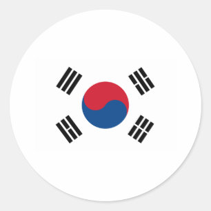 Vlag van Zuid-Korea Ronde Sticker