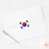Vlag van Zuid-Korea Ronde Sticker (Envelop)